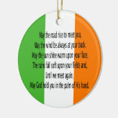 Irish Blessing Prayer Keramisch Ornament (Links)