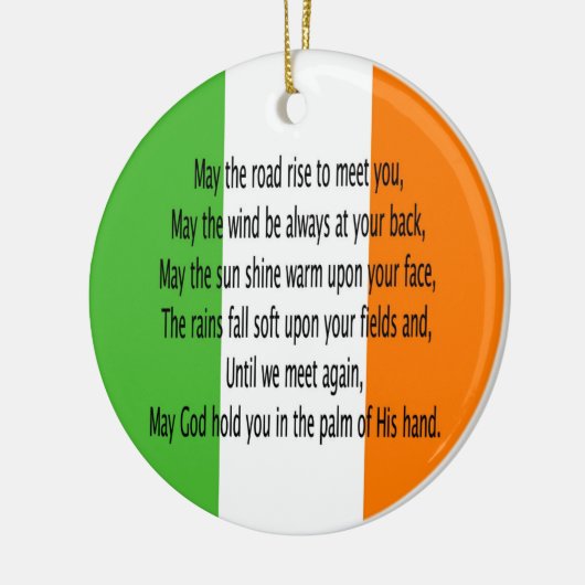 Irish Blessing Prayer Keramisch Ornament (Links)