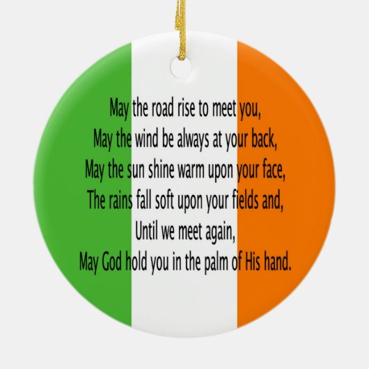 Irish Blessing Prayer Keramisch Ornament (Achterkant)