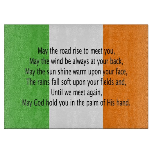 Irish Blessing Prayer Snijplank (Voorkant)