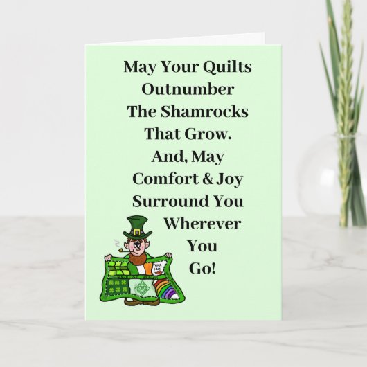 Irish Blessing Quilt Verjaardag Wenskaart Feestdagen Kaart (Voorkant)