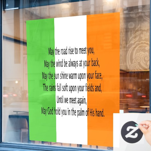 Irish Blessing Raamsticker (Cafe Raam)
