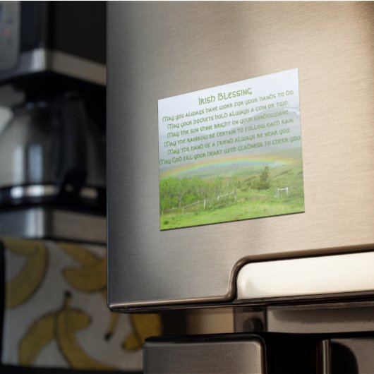 Irish Blessing Rainbow Photo Magnetic Kaart