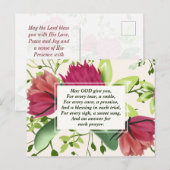 Irish Blessing Red Pink Green Clover Floral Briefkaart (Voorkant / Achterkant)