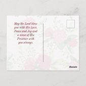 Irish Blessing Red Pink Green Clover Floral Briefkaart (Achterkant)