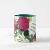 Irish Blessing Red Pink Green Clover Floral Mok (Midden)