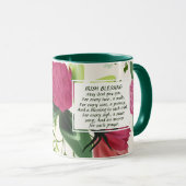 Irish Blessing Red Pink Green Clover Floral Mok (Voorkant rechts)