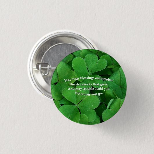 Irish Blessing Ronde Button 3,2 Cm (Voorkant /achterkant)