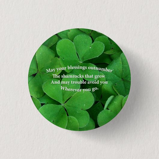 Irish Blessing Ronde Button 3,2 Cm (Voorkant)