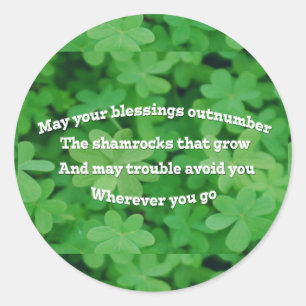 Irish Blessing Ronde Sticker