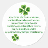 Irish Blessing Ronde Sticker (Voorkant)