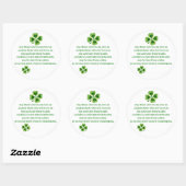 Irish Blessing Ronde Sticker (Vel)