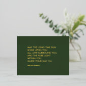 Irish Blessing Sage Green St Patrick's Day Gold Folie Uitnodiging Briefkaart (Staand Voorkant)