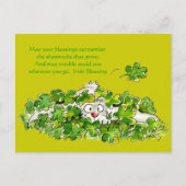 Irish Blessing Schattige Cartoon St. Paddys Briefk Briefkaart (Voorkant)