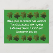 Irish Blessing Shamrock Briefkaart (Voorkant)