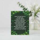 Irish Blessing Shamrock Design gepersonaliseerd Feestdagenkaart (Staand voorkant)