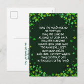 Irish Blessing Shamrock Design gepersonaliseerd Feestdagenkaart (Voorkant / Achterkant)