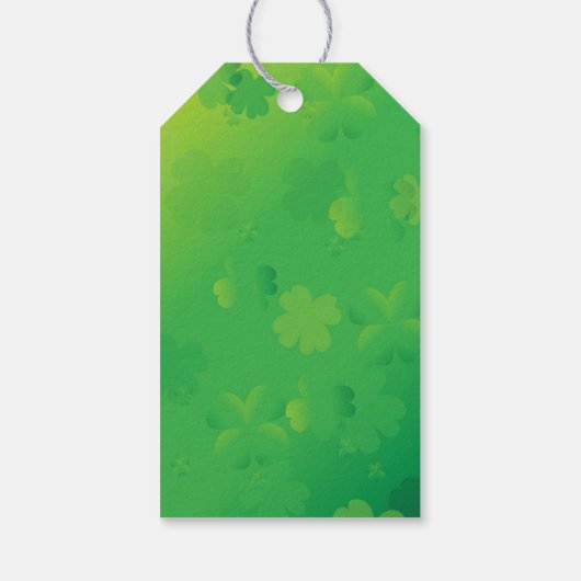 Irish Blessing Shamrock Green Cadeaulabel (Achterkant)