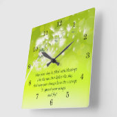 Irish Blessing, Spread uw vleugels en vlieg Vierkante Klok (Hoek)