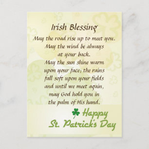 Irish Blessing St. Patrick's Day Custom Briefkaart