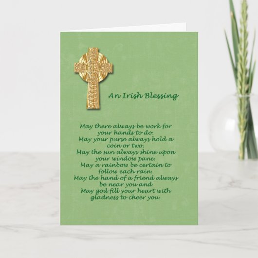 Irish Blessing St. Patrick's Day Kaart (Voorkant)