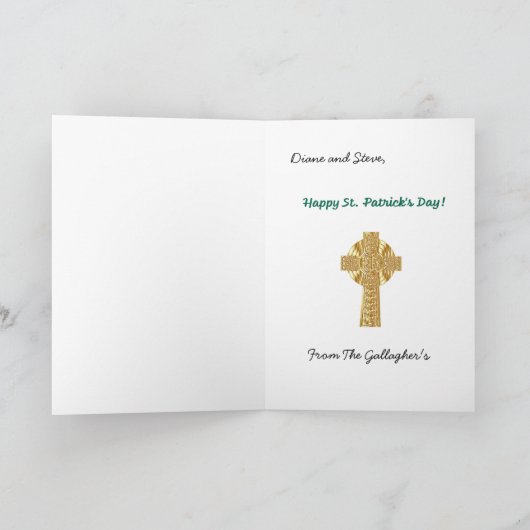 Irish Blessing St. Patrick's Day Kaart (Binnen)