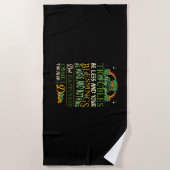Irish Blessing St Patricks Day Leprechaun Rainbow Strandlaken (Voorkant)