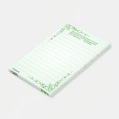Irish Blessing St Patrick's Green Celtic Braids #1 Post-it® Notes (Schuin)