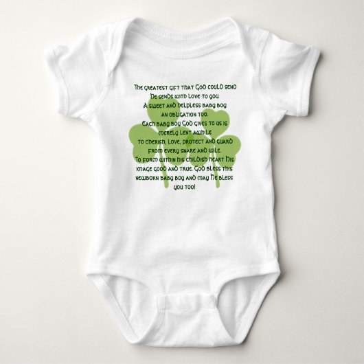 Irish Blessing T-shirt - Baby Boy (Voorkant)