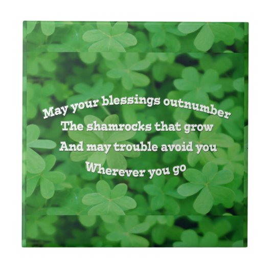 Irish Blessing Tegeltje (Voorkant)