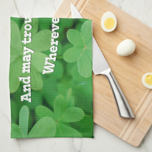 Irish Blessing Theedoek (Quarter Fold)