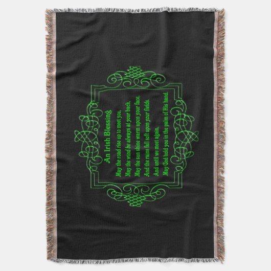 Irish Blessing Throw Blanket Deken (Voorkant Verticaal)