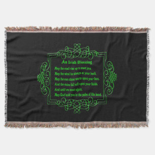 Irish Blessing Throw Blanket Deken