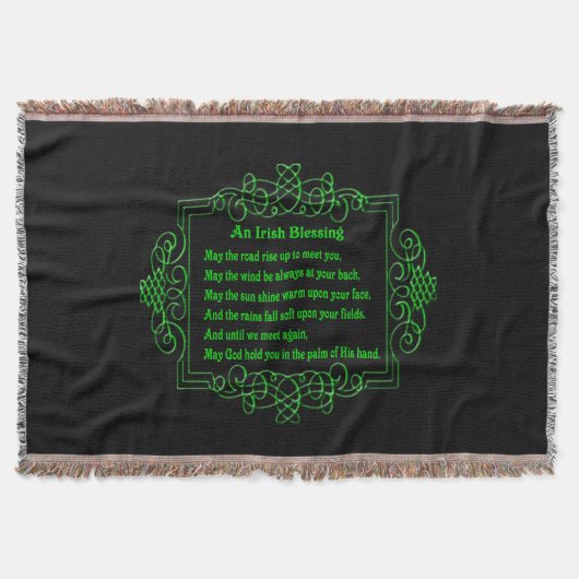 Irish Blessing Throw Blanket Deken (Voorkant)