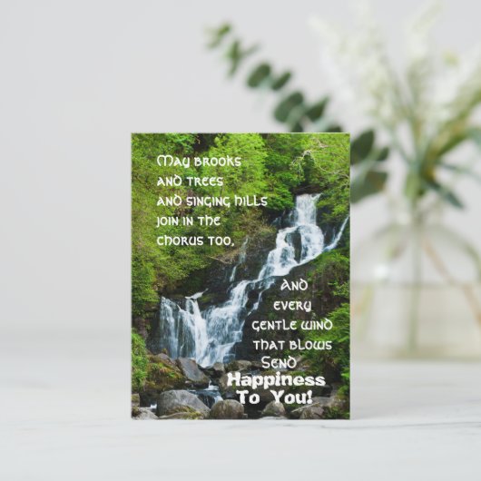 Irish Blessing Torc Waterfall Ireland Briefkaart (Staand voorkant)