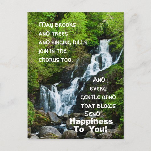 Irish Blessing Torc Waterfall Ireland Briefkaart (Voorkant)