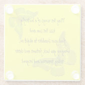 Irish Blessing: vleugels van een vlinder Glazen Onderzetter (Achterkant)
