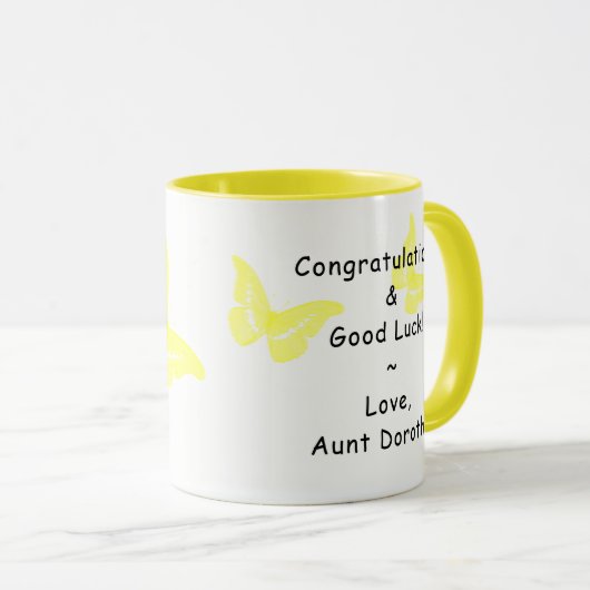 Irish Blessing: vleugels van een vlinder Mok (Voorkant rechts)