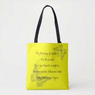 Irish Blessing: vleugels van een vlinder Tote Bag