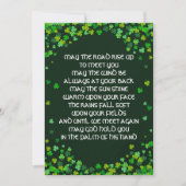 Irish Blessing Wenskaart - Shamrock Design Feestdagenkaart (Voorkant)