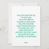 Irish Blessing Wenskaart - Shamrock Design Feestdagenkaart (Achterkant)