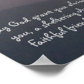 Irish Blessing with Super Moon over Spokane Mt. Poster (Hoek)