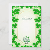 Irish blessings and shamrocks are symbols of luck feestdagenkaart (Achterkant)