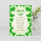 Irish blessings and shamrocks are symbols of luck feestdagenkaart (Staand voorkant)