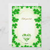 Irish blessings and shamrocks are symbols of luck feestdagenkaart (Achterkant)