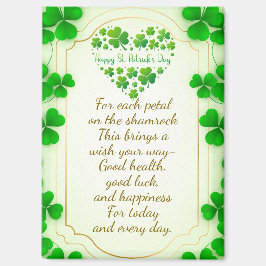 Irish blessings and shamrocks are symbols of luck magneet