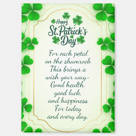Irish blessings and shamrocks are symbols of luck magneet