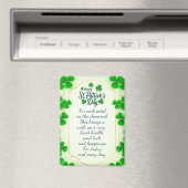 Irish blessings and shamrocks are symbols of luck magneet (Insitu (Vaatwasser))