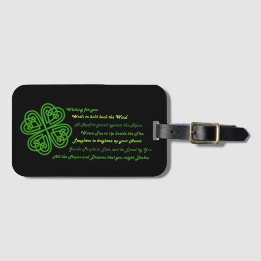 Irish Blessings Bagagelabel (Voorkant (horizontaal))