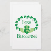 Irish Blessings Briefpapier (Voorkant / Achterkant)